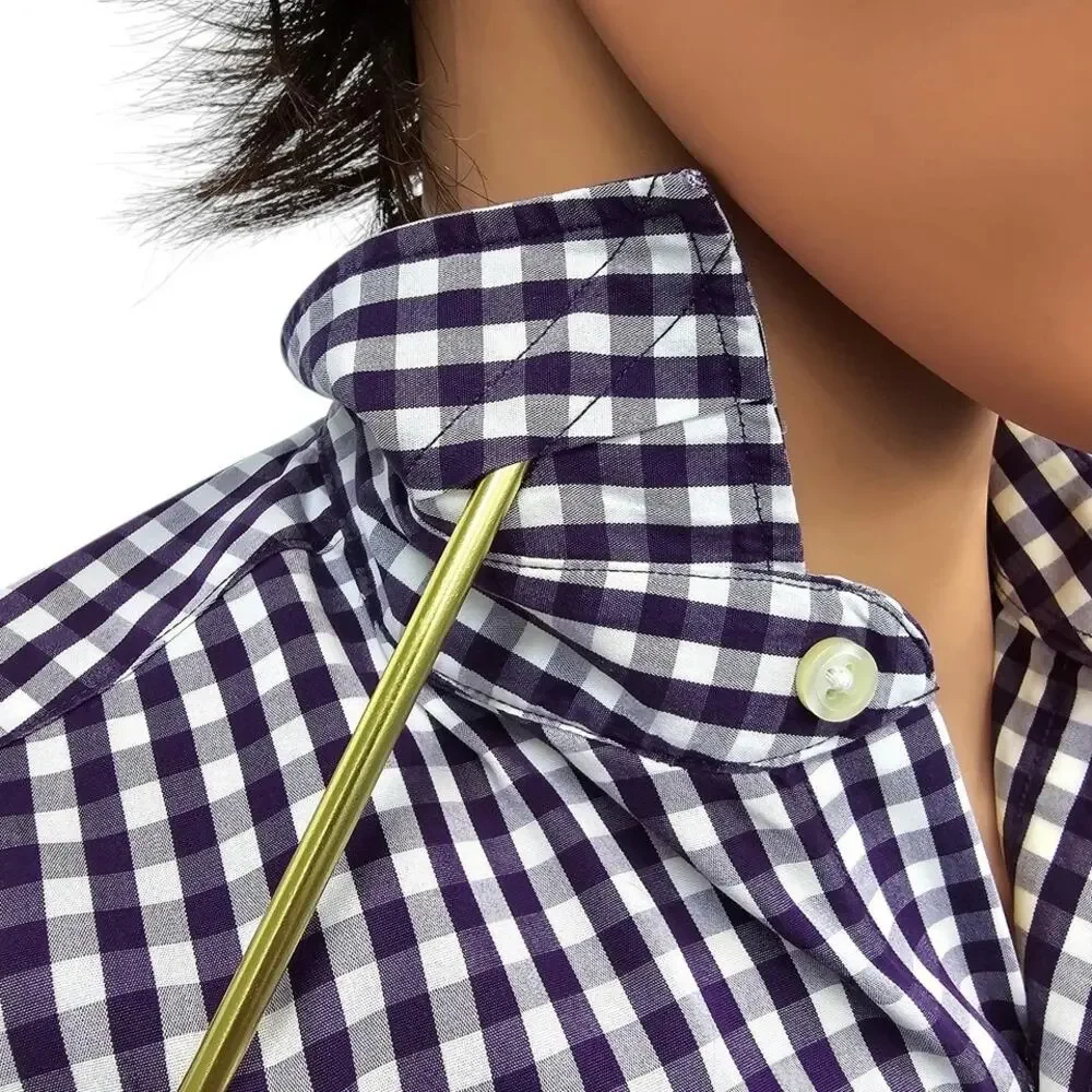 J. Crew Thompson Shirtings Wrinkle Free Shirt 80s 2-Ply Gingham Check S 14-14.5